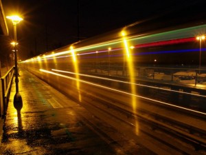 moving train